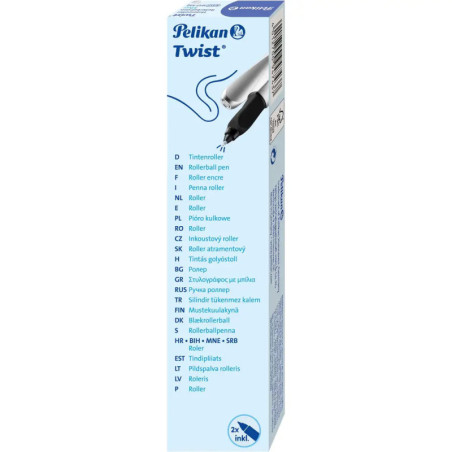 Pelikan Tintenroller Twist R457 silber – Ergonomisches Schreibgefühl