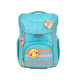 LÄSSIG Schulranzen-Set Slim Unique SmileyWorld® turquoise 7-teilig – Ergonomisch & Eco
