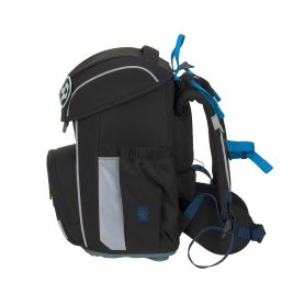 LÄSSIG Schulranzen-Set Slim Unique Football black 7-teilig – Ergonomie & Nachhaltigkeit