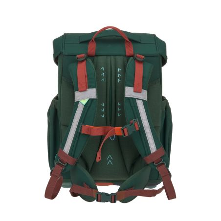 LÄSSIG Schulranzen-Set Slim Unique Dino dark green 7-teilig – Ergonomisch & Nachhaltig