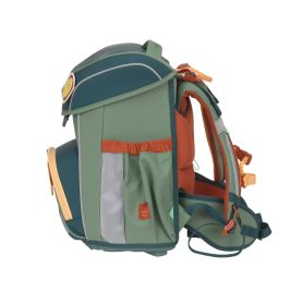 LÄSSIG Schulranzen-Set Slim Unique dark green/olive 7-teilig – Ergonomisch & Eco
