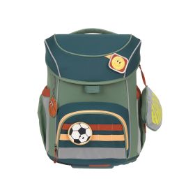 LÄSSIG Schulranzen-Set Slim Unique dark green/olive 7-teilig – Ergonomisch & Eco