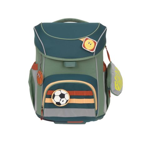 LÄSSIG Schulranzen-Set Slim Unique dark green/olive 7-teilig – Ergonomisch & Eco