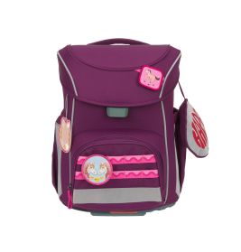 LÄSSIG Schulranzen-Set Slim Unique berry 7-teilig – Ergonomie & Nachhaltigkeit