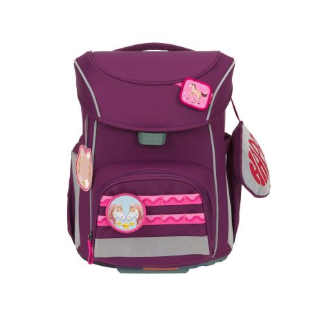 LÄSSIG Schulranzen-Set Slim Unique berry 7-teilig – Ergonomie & Nachhaltigkeit
