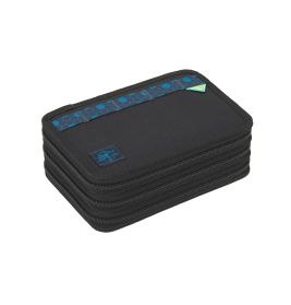 LÄSSIG School Triple Pencil Case Unique Football black – Federmäppchen 3 Fächer
