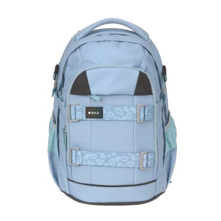 LÄSSIG School Backpack Origin Bold Leopard pale blue – Ergonomisch & Geräumig