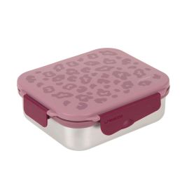 Lässig Scato Lunchbox Unique Leopard pink-lilac | Stylische Brotdose