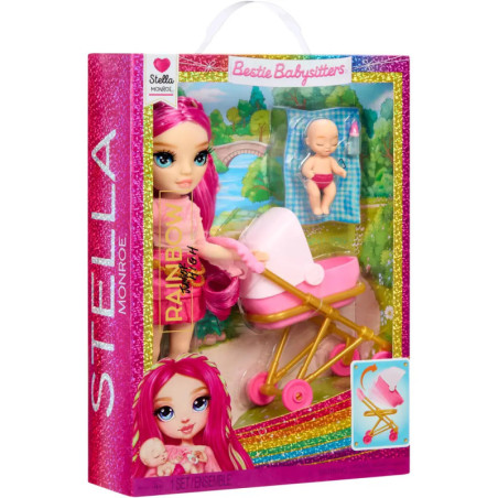 MGA Entertainment Rainbow High Jr High Bestie Babysitters Puppe – Stella mit Zubehör