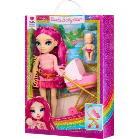 MGA Entertainment Rainbow High Jr High Bestie Babysitters Puppe – Stella mit Zubehör
