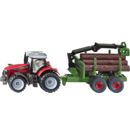 SIKU 1134 Massey Ferguson mit Forstanhänger