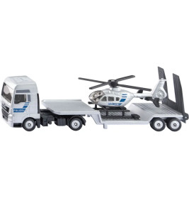 SIKU 1759 MAN Lkw mit Polizei Helikopter