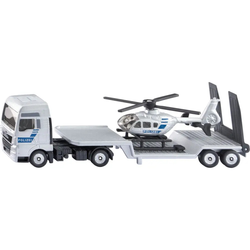 SIKU 1759 MAN Lkw mit Polizei Helikopter