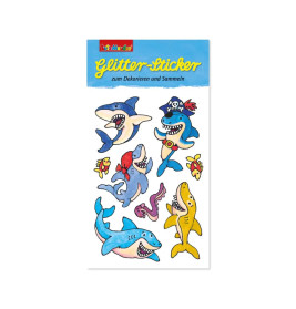 Glitter-Sticker Haie 2