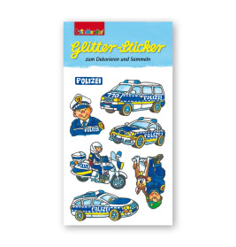 Glitter-Sticker Polizei 3