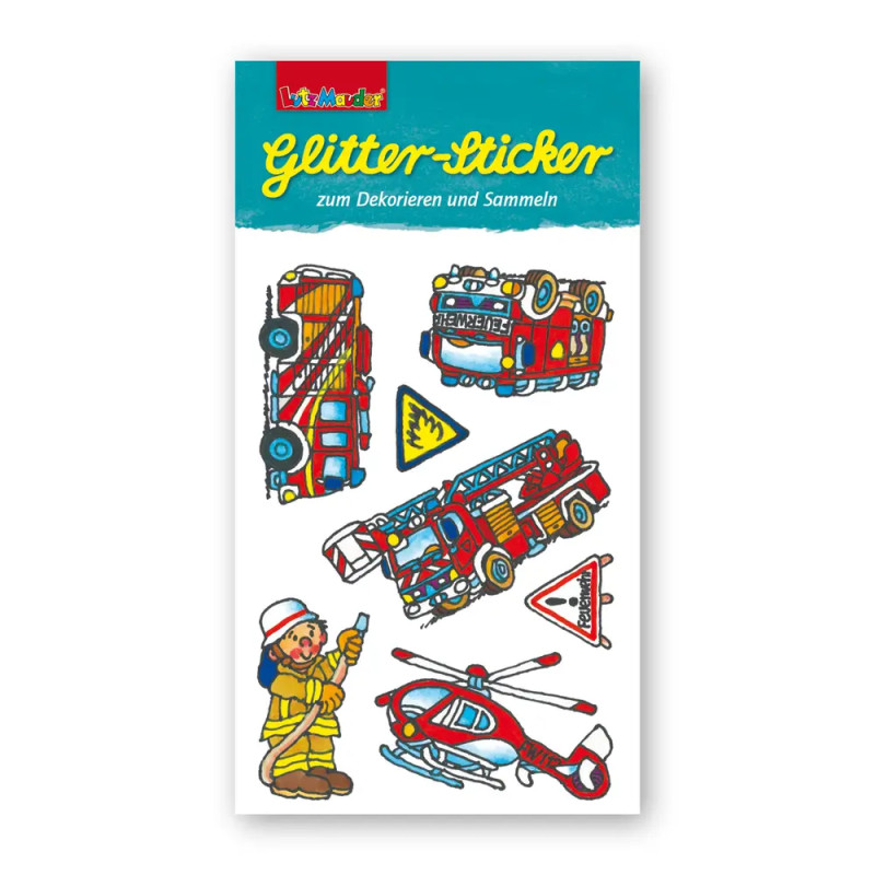 Glitter-Sticker Feuerwehr 3
