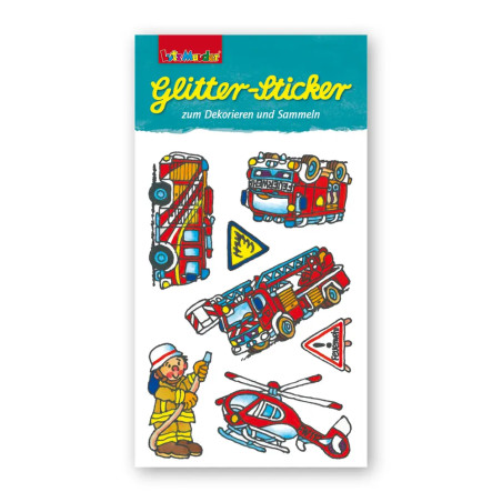 Glitter-Sticker Feuerwehr 3