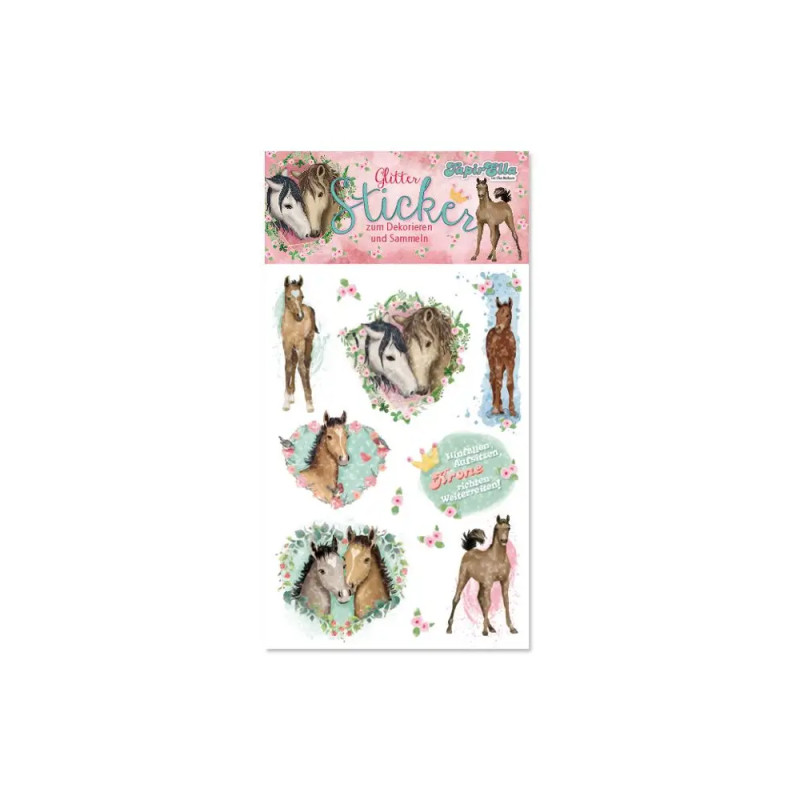 TapirElla Glitter-Sticker, Pferde 2, ab 3 Jahren.