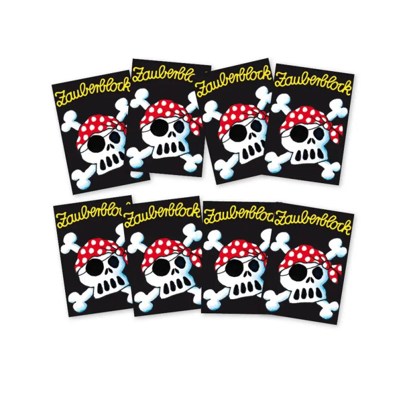 Zauberblock Pirat Jolly Roger A8, 8 Stück, ab 3 Jahren.