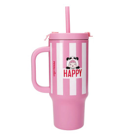 PENfection To Go Becher mit Strohhalm HAPPY
