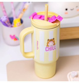 PENFection To Go Becher mit Strohhalm CHILL