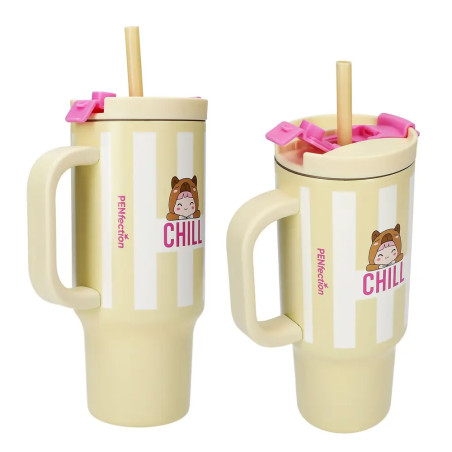 PENFection To Go Becher mit Strohhalm CHILL
