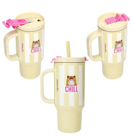 PENFection To Go Becher mit Strohhalm CHILL