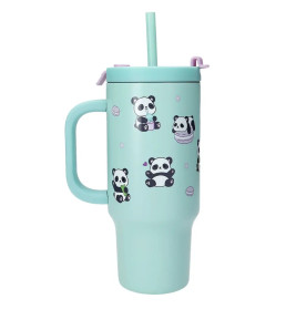 PENFection To Go Becher mit Strohhalm PANDA