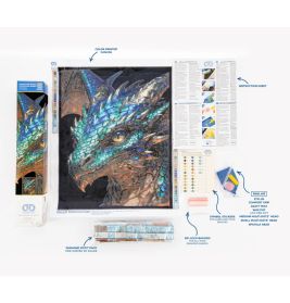DIAMOND DOTZ Diamond Painting Neon Drache | Mystisches Kunstwerk funkelnd