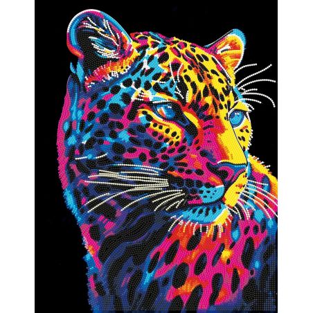 DIAMOND DOTZ Diamond Painting Neon Leopard | Funkelnd & Kreativ