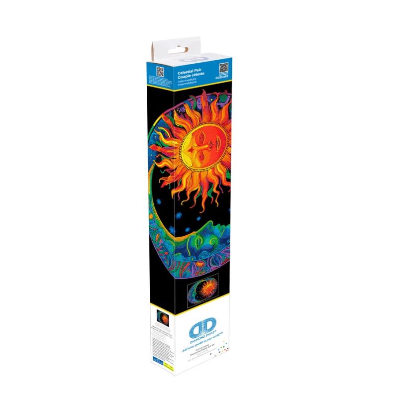 DIAMOND DOTZ Diamond Painting 'Neon Sonne Mond' – Leuchtendes Kunstwerk