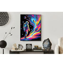 DIAMOND DOTZ Diamond Painting 'Neon Astronaut Weltall' – Faszinierendes Kunstwerk