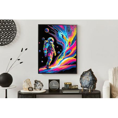 DIAMOND DOTZ Diamond Painting 'Neon Astronaut Weltall' – Faszinierendes Kunstwerk