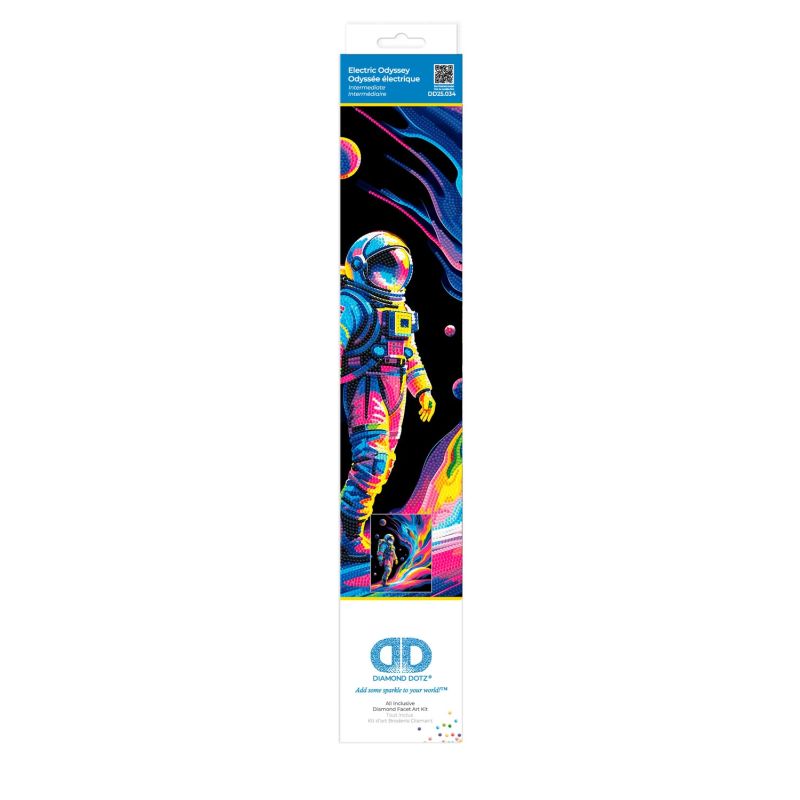 DIAMOND DOTZ Diamond Painting 'Neon Astronaut Weltall' – Faszinierendes Kunstwerk