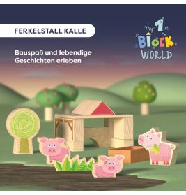 Bausteinwelt, My 1st Block World – Ferkelstall Kalle, ab 1 Jahr