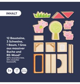 Bausteinwelt, My 1st Block World – Ferkelstall Kalle, ab 1 Jahr