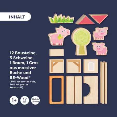 Bausteinwelt, My 1st Block World – Ferkelstall Kalle, ab 1 Jahr