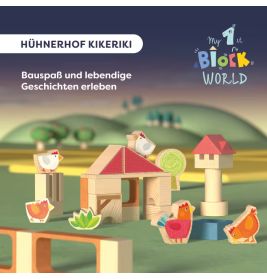 Bausteinwelt, My 1st Block World – Hühnerhof Kikeriki, ab 1 Jahr