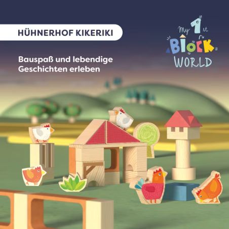 Bausteinwelt, My 1st Block World – Hühnerhof Kikeriki, ab 1 Jahr