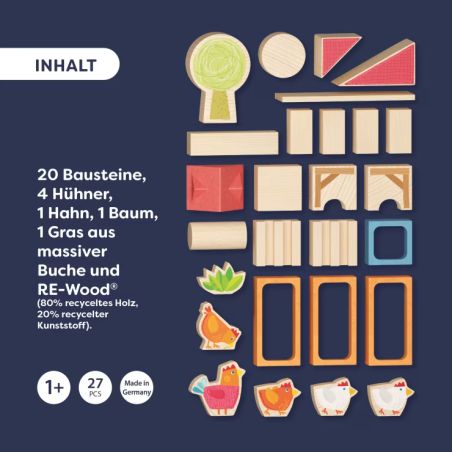 Bausteinwelt, My 1st Block World – Hühnerhof Kikeriki, ab 1 Jahr