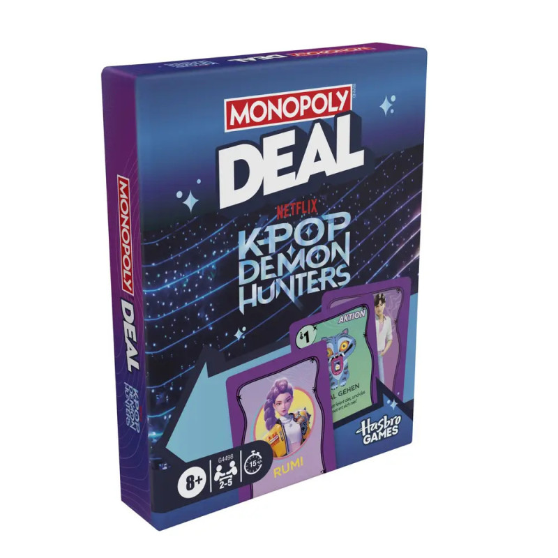 Hasbro Monopoly Deal KPOP Demon Hunters – Schnelles Strategie Kartenspiel mit KPOP Thema