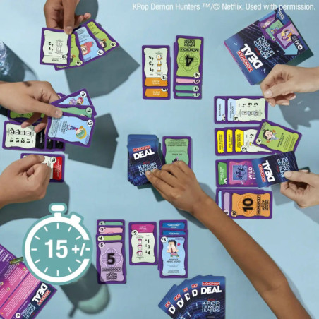 Hasbro Monopoly Deal KPOP Demon Hunters – Schnelles Strategie Kartenspiel mit KPOP Thema
