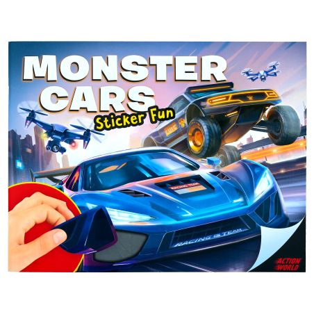 Depesche Monster Cars Sticker Fun Heft – Gestalte deine eigenen Abenteuer (14206)