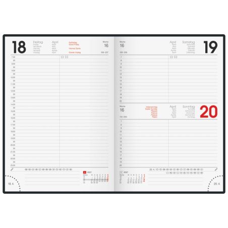 BRUNNEN Buchkalender A5 Grau 2027 – Eleganter Planer für Dein Jahr