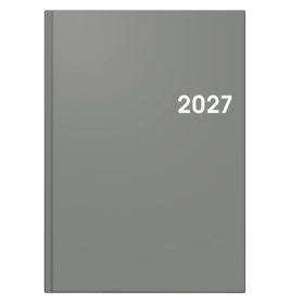 BRUNNEN Buchkalender A5 Grau 2027 – Eleganter Planer für Dein Jahr