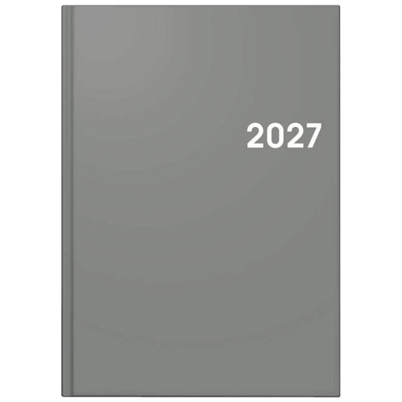BRUNNEN Buchkalender A5 Grau 2027 – Eleganter Planer für Dein Jahr
