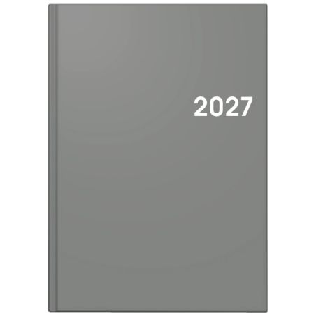 BRUNNEN Buchkalender A5 Grau 2027 – Eleganter Planer für Dein Jahr