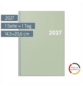BRUNNEN Buchkalender A5 Salbei 2027 – Stilvolle Planung in Beruhigendem Salbei
