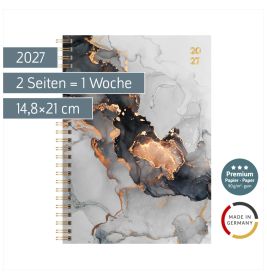 BRUNNEN Buchkalender Young A5 2S/1W 2027 – Übersichtliche Wochenplanung