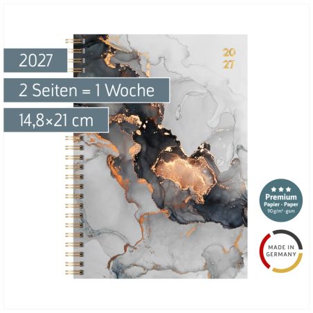 BRUNNEN Buchkalender Young A5 2S/1W 2027 – Übersichtliche Wochenplanung